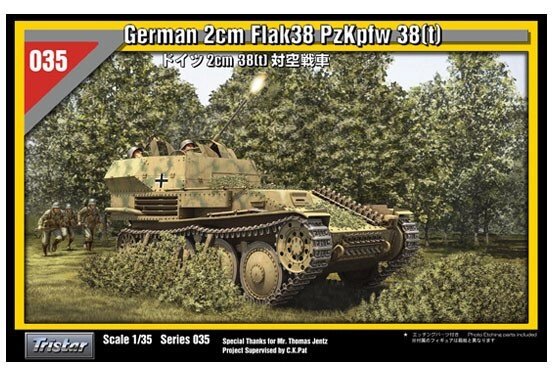 German 2cm Flak38 PzKpfw 38 (t). Збірна модель танка. 1/35 TRISTAR 35035 від компанії Хоббінет - збірні моделі - фото 1