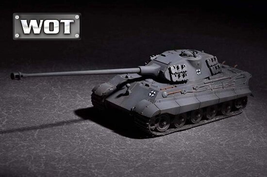 German King Tiger (Porsche turret) with 105mm kwk L / 68. Збірна модель в масштабі 1/72. TRUMPETER 07161 від компанії Хоббінет - збірні моделі - фото 1