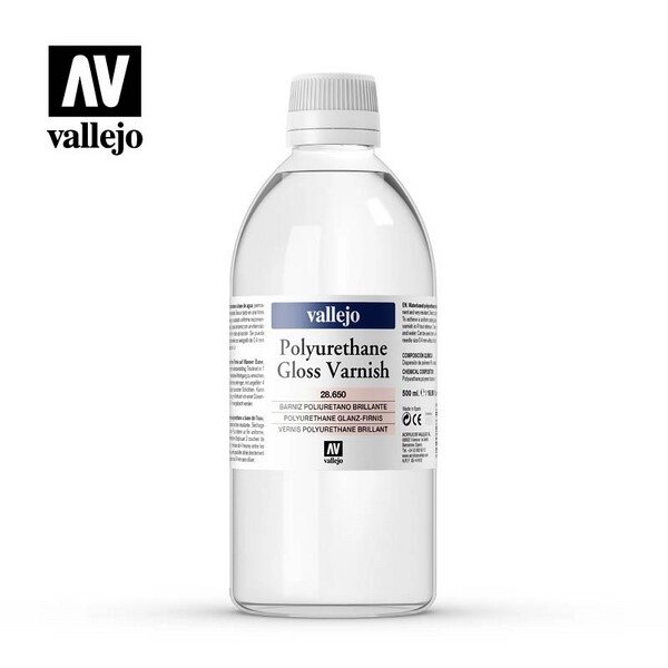 Глянсовий поліуретановий лак, 500мл. VALLEJO 28650 від компанії Хоббінет - збірні моделі - фото 1