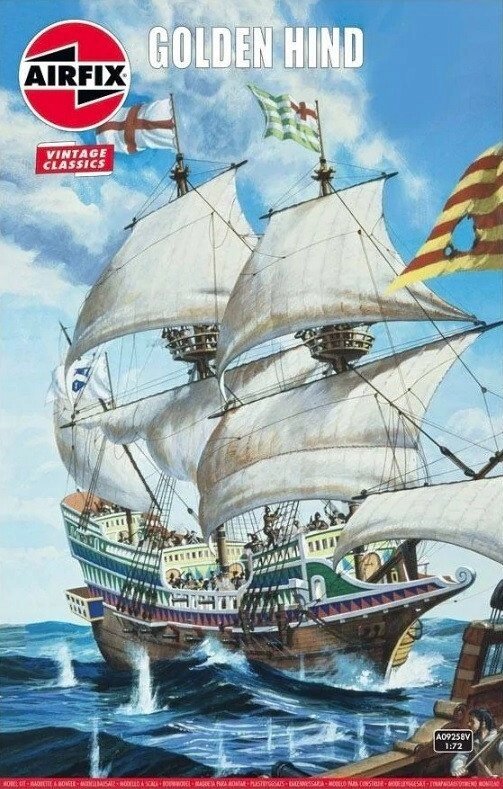 Golden Hind. Збірна модель парусного корабля. 1/72 AIRFIX 09258V від компанії Хоббінет - збірні моделі - фото 1