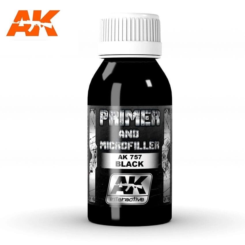 Грунтовка Black Primer and Microfiller 100мл. AK-INTERACTIVE AK757 від компанії Хоббінет - збірні моделі - фото 1