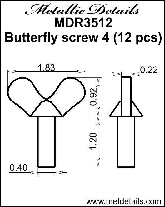 Гвинт-баранчик 4. 1/35 METALLIC DETAILS MDR3512 від компанії Хоббінет - збірні моделі - фото 1