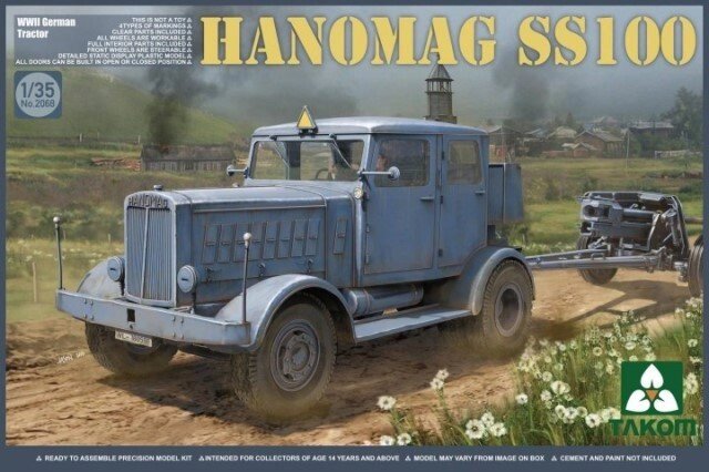 Hanomag SS100 німецький тягач. 1/35 TAKOM 2068 від компанії Хоббінет - збірні моделі - фото 1