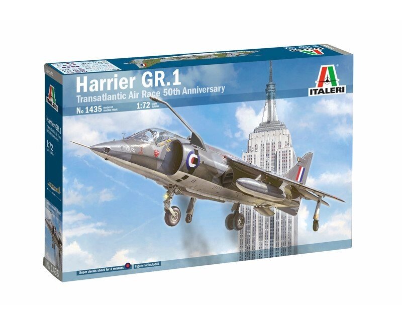 HARRIER GR. 1 Transatlantic Air Race 50th Ann. Збірна модель. 1/72 ITALERI тисячі чотиреста тридцять-п'ять від компанії Хоббінет - збірні моделі - фото 1