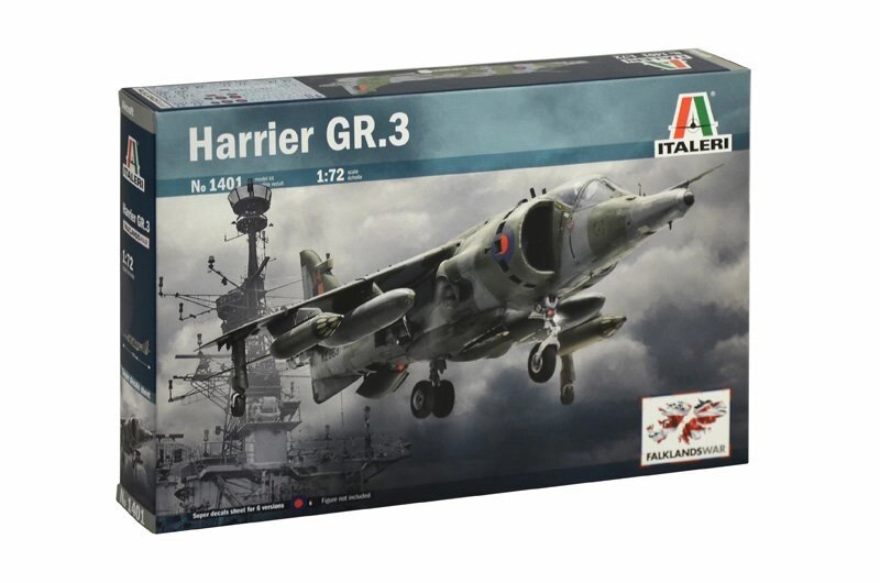 HARRIER GR.3. Збірна модель літака з вертикальним зльотом. 1/72 ITALERI 1401 від компанії Хоббінет - збірні моделі - фото 1