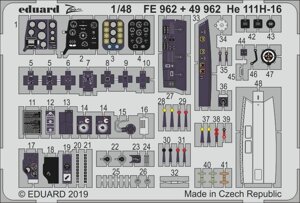 He 111H-16 nose interio. 1/48 eduard 49962