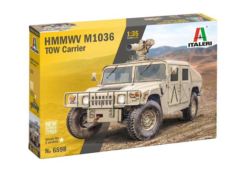 HMMWV M1036 TOW Carrier. Збірна модель у масштабі 1/35. ITALERI 6598 від компанії Хоббінет - збірні моделі - фото 1