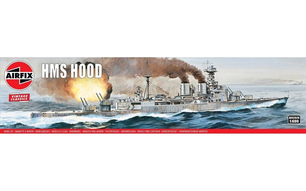 HMS Hood. Збірна модель військового корабля в масштабі 1/600. AIRFIX 04202 від компанії Хоббінет - збірні моделі - фото 1