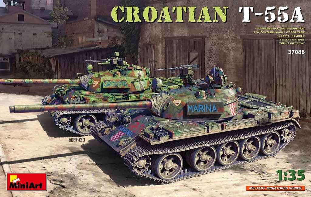 Хорватська Т-55А. Збірна модель танка в масштабі 1/35. MINIART 37088 від компанії Хоббінет - збірні моделі - фото 1