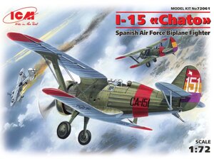 І-15 "CHATO", Іспанська винищувач в масштабі 1/72. ICM 72061