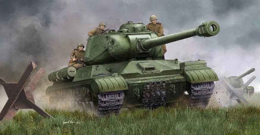 ІС-2М (пізній). Збірна модель важкого танка в масштабі 1/35. TRUMPETER 05590 від компанії Хоббінет - збірні моделі - фото 1