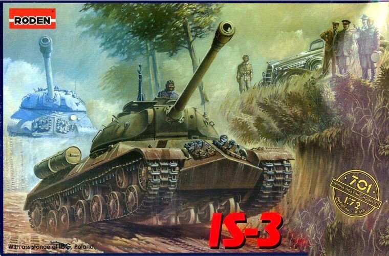 ІС-3 Йосип Сталін. Збірна модель радянського танка в масштабі 1/72. RODEN 701 від компанії Хоббінет - збірні моделі - фото 1