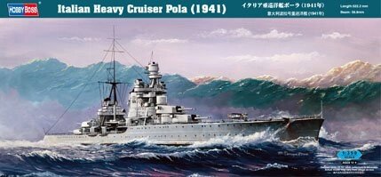 Італійський важкий крейсер Pola (1941). Збірна модель в масштабі 1/350. HOBBY BOSS 86502 від компанії Хоббінет - збірні моделі - фото 1