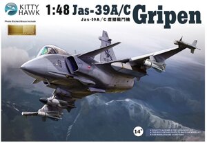 Jas39 A/ C Gripen збірна пластикова модель літака Kitty hawk 80117