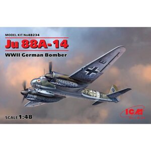 JU-88A-14, WWII german bomber. 1/48 ICM 48234