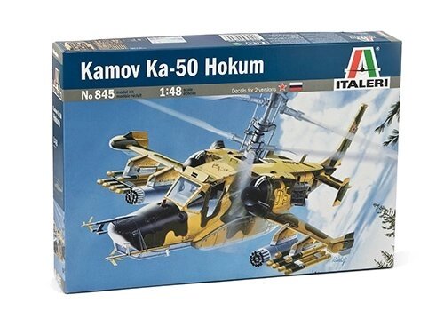 Ка-50. Збірна пластикова модель вертольота в масштабі 1/48. ITALERI 0845 від компанії Хоббінет - збірні моделі - фото 1