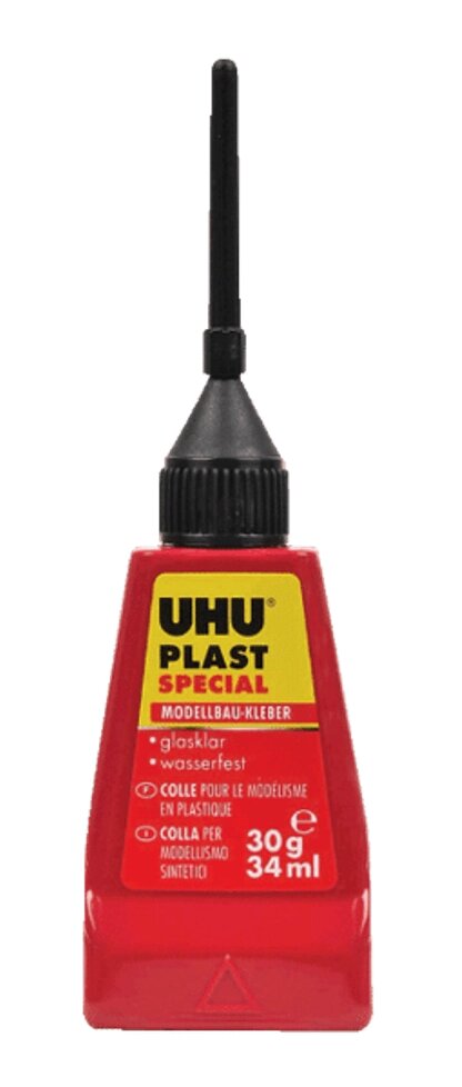 Клей для пластику UHU PLAST SPECIAL з наконечником-голкою 34 мл. UHU 45880 від компанії Хоббінет - збірні моделі - фото 1