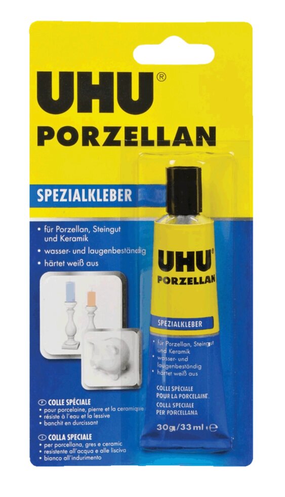 Клей UHU секундний для фарфору та кераміки Porzellan Keramik - 30 г. UHU 46800 від компанії Хоббінет - збірні моделі - фото 1