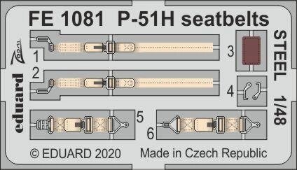 Кольорові Фототравлення деталі для збірної моделі літака P-51H (MODELSVIT) в масштабі 1/48. EDUARD FE1081 від компанії Хоббінет - збірні моделі - фото 1