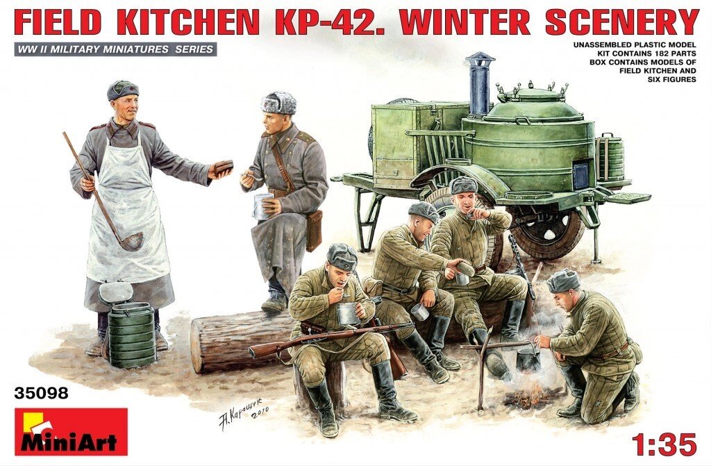 KП-42 польова кухня, зимовий привал. 1/35 MINIART 35098 від компанії Хоббінет - збірні моделі - фото 1