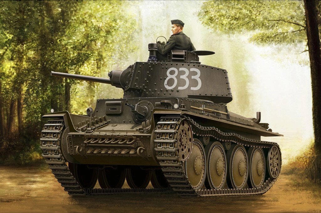 Kpfw.38 (t) Ausf. E / F /. Збірна модель німецького танка в масштабі 1/35. HOBBY BOSS 80136 від компанії Хоббінет - збірні моделі - фото 1