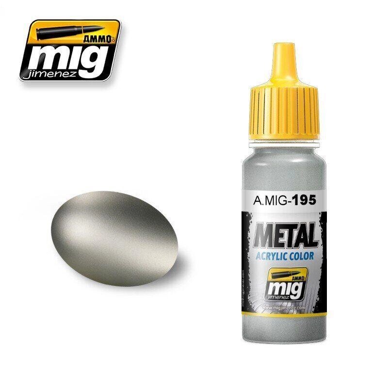 Краска для моделей Металлик серебро 17 мл. AMMO MIG A.MIG-195 від компанії Хоббінет - збірні моделі - фото 1