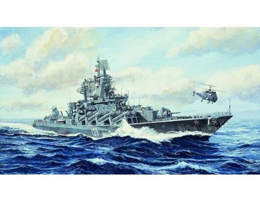 Крейсер класу "Слава" "Москва". Модель у масштабі 1/700. TRUMPETER 05720 від компанії Хоббінет - збірні моделі - фото 1