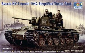 КВ-1 радянський важкий танк 1941 року. Збірна модель в масштабі 1/35. TRUMPETER 00358