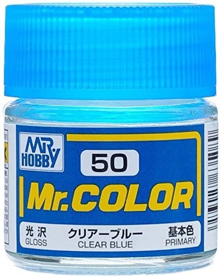 Лак прозорий синій глянцевий 10 мл. MR. COLOR C50 від компанії Хоббінет - збірні моделі - фото 1