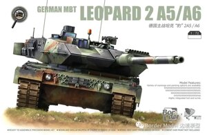 Leopard 2 A5/A6. Збірна модель німецького танка у масштабі 1/72. BORDER MODEL TK7201