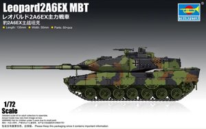 Leopard 2A6EX. Збірна модель німецького танка в масштабі 1/72. TRUMPETER 07192