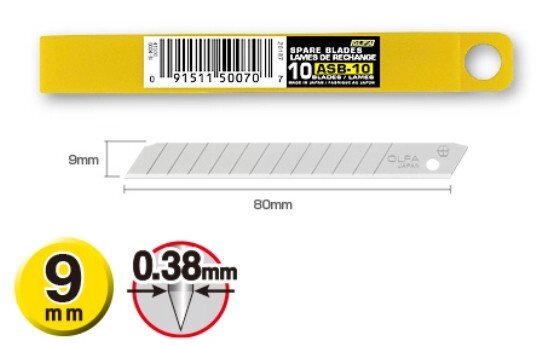 Леза для стандартних ножів. OLFA ASB-10 від компанії Хоббінет - збірні моделі - фото 1