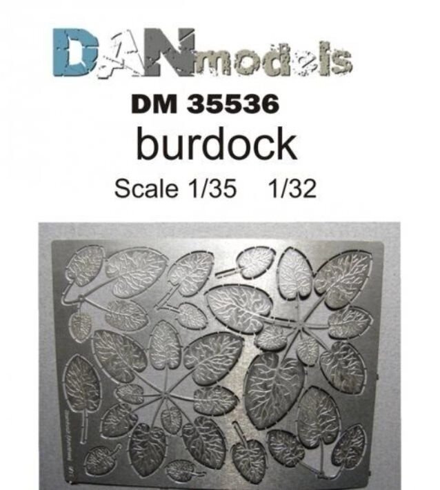 Листя лопуха. Фототравлення у масштабі 1/35. DANMODELS DM35536 від компанії Хоббінет - збірні моделі - фото 1