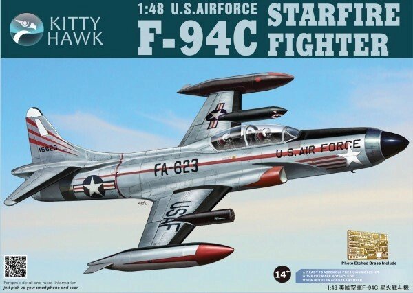 Lockheed F-94 Starfire американський винищувач-перехоплювач 1/48 80101 від компанії Хоббінет - збірні моделі - фото 1