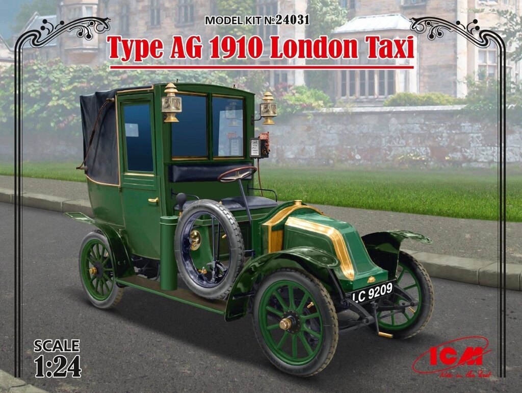 Лондонське таксі моделі AG 1910. Збірна пластикова модель 1/24 ICM 24031 від компанії Хоббінет - збірні моделі - фото 1