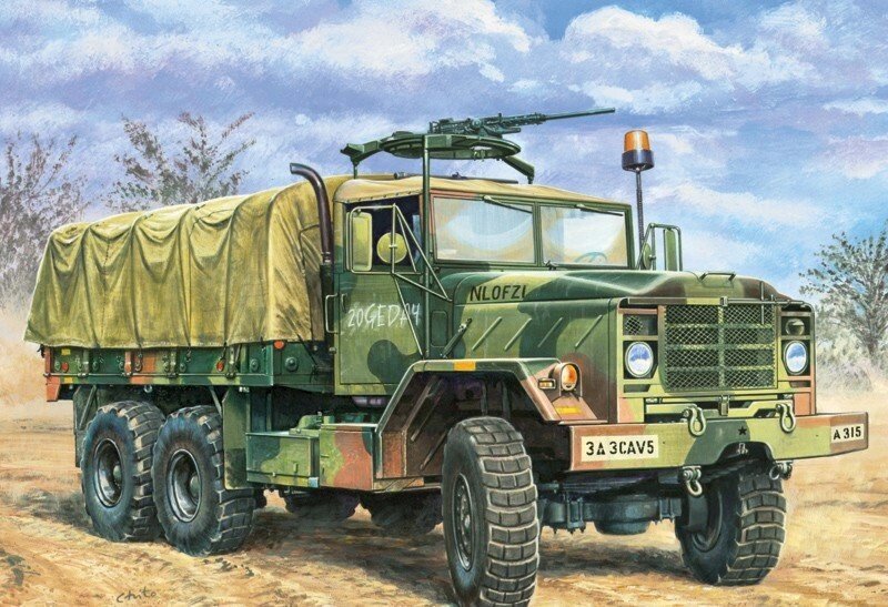 M-923 A1 BIG FOOT. Збірна модель американського військового вантажівки в масштабі 1/35. ITALERI 279 від компанії Хоббінет - збірні моделі - фото 1