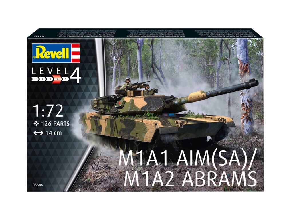 M1A1 AIM (SA)/ M1A2 Abrams. Модель танка в масштабе 1/72. REVELL 03346 від компанії Хоббінет - збірні моделі - фото 1