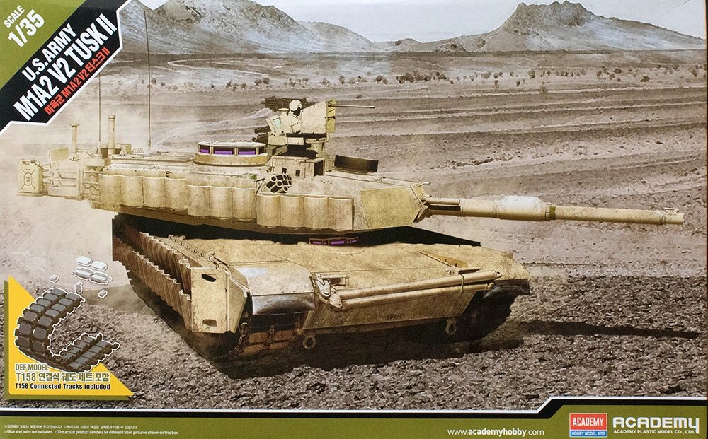 M1A2 Abrams SEP V2 Tusk II. Збірна пластикова модель основного американського танка у масштабі 1/35. ACADEMY 13504 від компанії Хоббінет - збірні моделі - фото 1