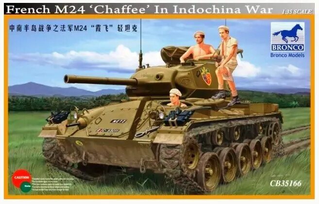 M24 Chaffee. Збірна модель французького танка у масштабі 1/35. BRONCO MODELS CB35166 від компанії Хоббінет - збірні моделі - фото 1