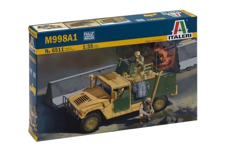 M998A1. Збірна модель військового автомобіля в масштабі 1/35. ITALERI 6511 від компанії Хоббінет - збірні моделі - фото 1