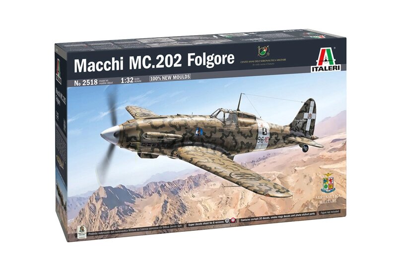 Macchi MC. 202 Folgore. Збірна модель літака у масштабі 1/32. ITALERI 2518 від компанії Хоббінет - збірні моделі - фото 1