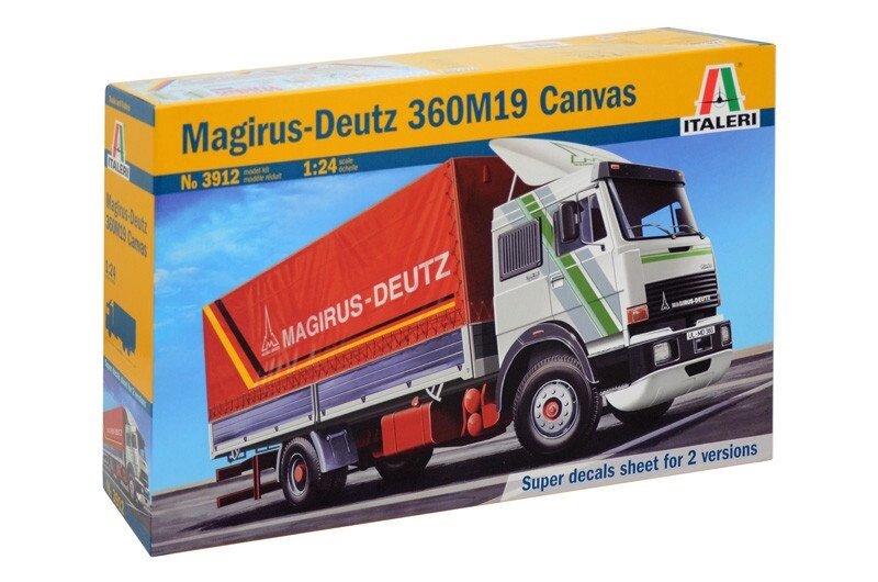 MAGIRUS-DEUTZ 360M19 CANVAS. Збірна модель вантажного автомобіля в масштабі 1/24. ITALERI 3912 від компанії Хоббінет - збірні моделі - фото 1