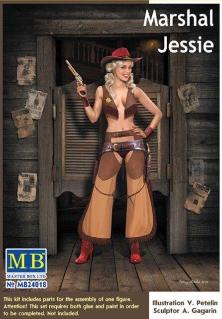"Marshal Jessie". Збірна платікових фігура в масштабі 1/24. MASTER BOX 24018 від компанії Хоббінет - збірні моделі - фото 1