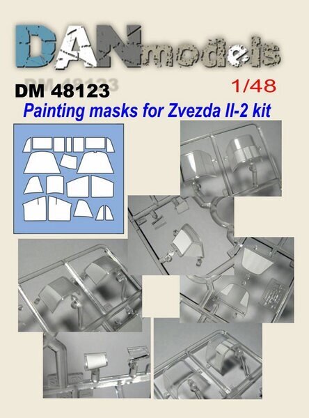 Маска для моделі літака Іл-2. 1/48 DANMODELS DM48123 від компанії Хоббінет - збірні моделі - фото 1