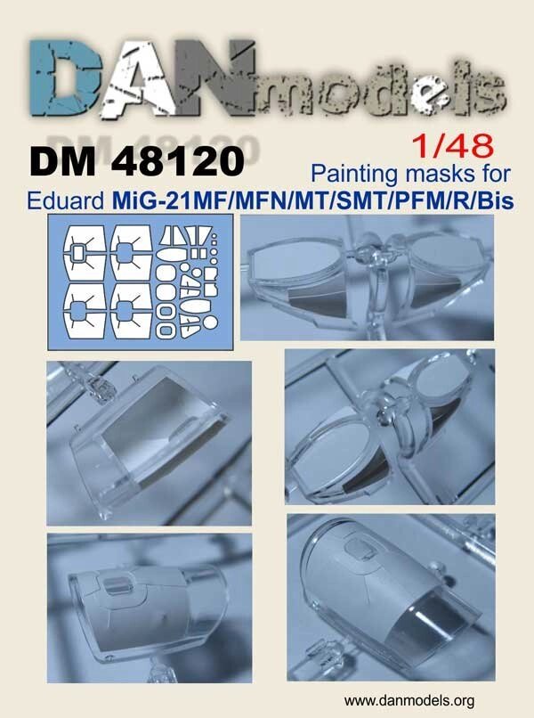 Маска для моделі літака МіГ-21 (Eduard). 1/48 DANMODELS DM48120 від компанії Хоббінет - збірні моделі - фото 1
