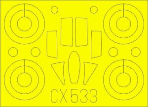 Маска для збірної моделі літака МіГ-25РБТ (ICM) 1/72 EDUARD CX533