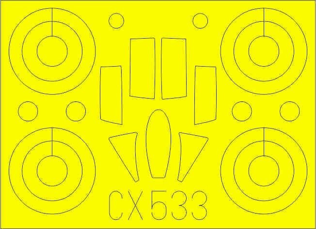 Маска для збірної моделі літака МіГ-25РБТ (ICM) 1/72 EDUARD CX533 від компанії Хоббінет - збірні моделі - фото 1