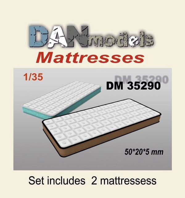 Матеріал для діорам. Елементи ліжка Матраци. 1/35 DANMODELS DM35290 від компанії Хоббінет - збірні моделі - фото 1
