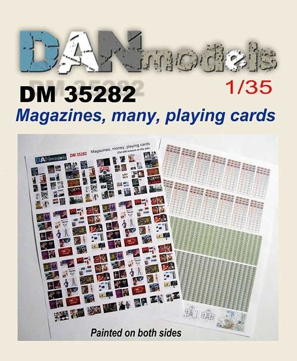 Матеріал для діорам з паперу: журнали, гроші, гральні карти. 1/35 DANMODEL DM 35282 від компанії Хоббінет - збірні моделі - фото 1