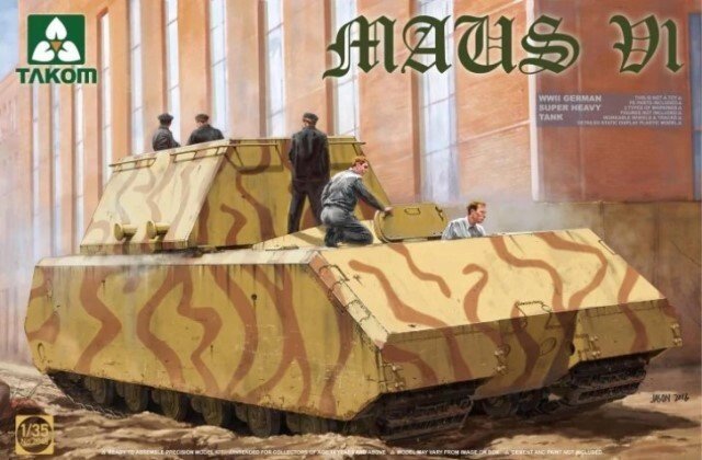 MAUS V1 Німецький суперважкий танк WWII. 1/35 TAKOM 2049 від компанії Хоббінет - збірні моделі - фото 1